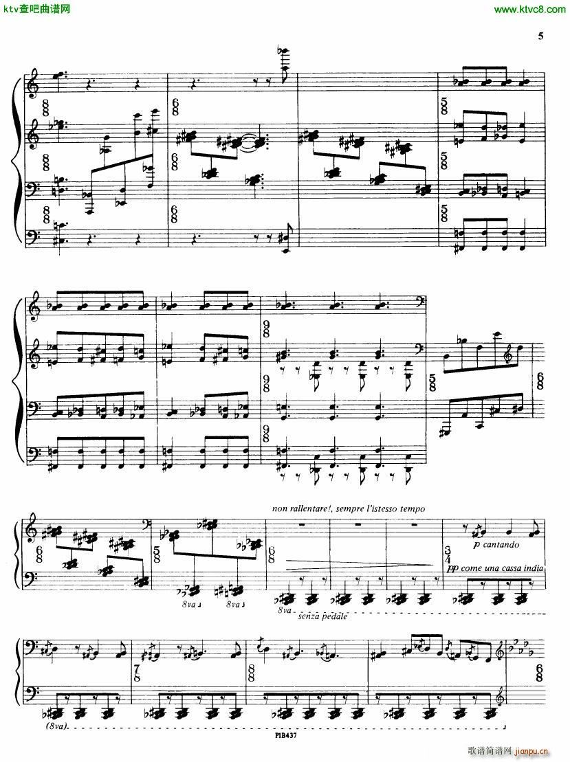 Ginastera op 53 Sonata No 2(钢琴谱)5