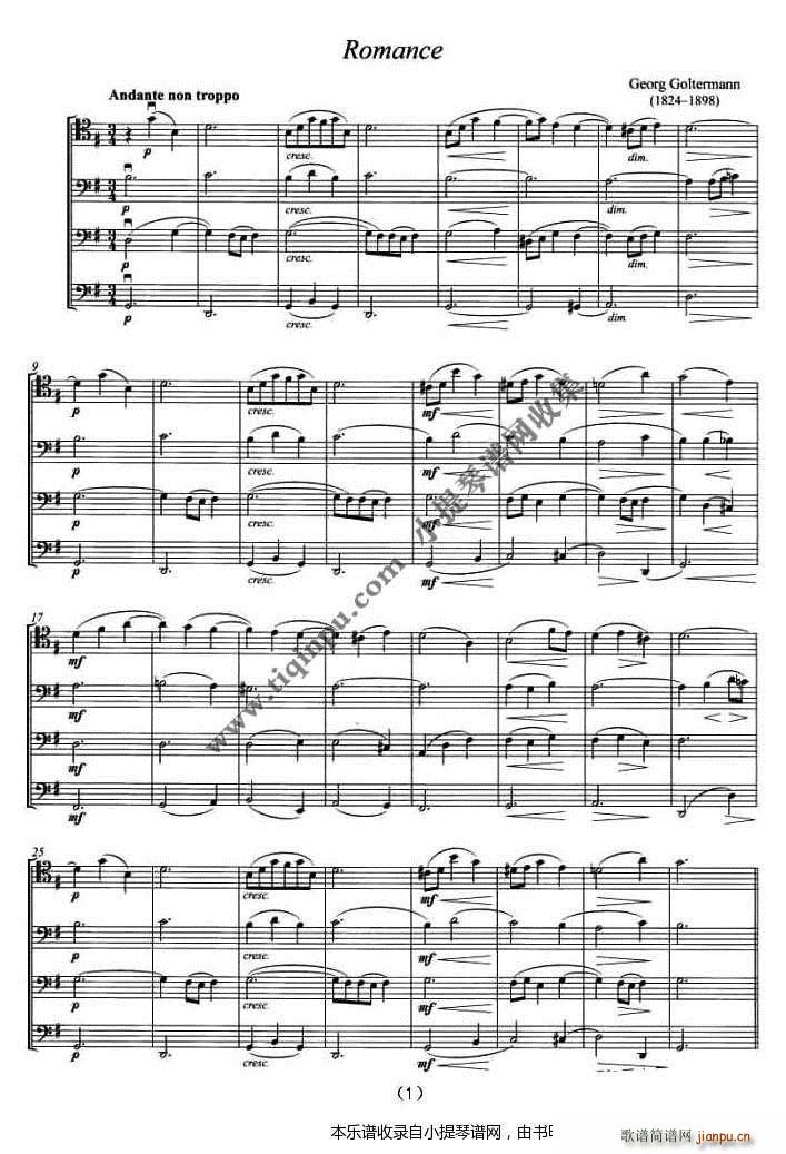 Romance 弦乐四重奏(总谱)1