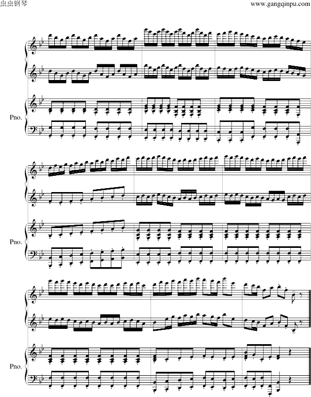 沙巴女王（四手联弹）(钢琴谱)10