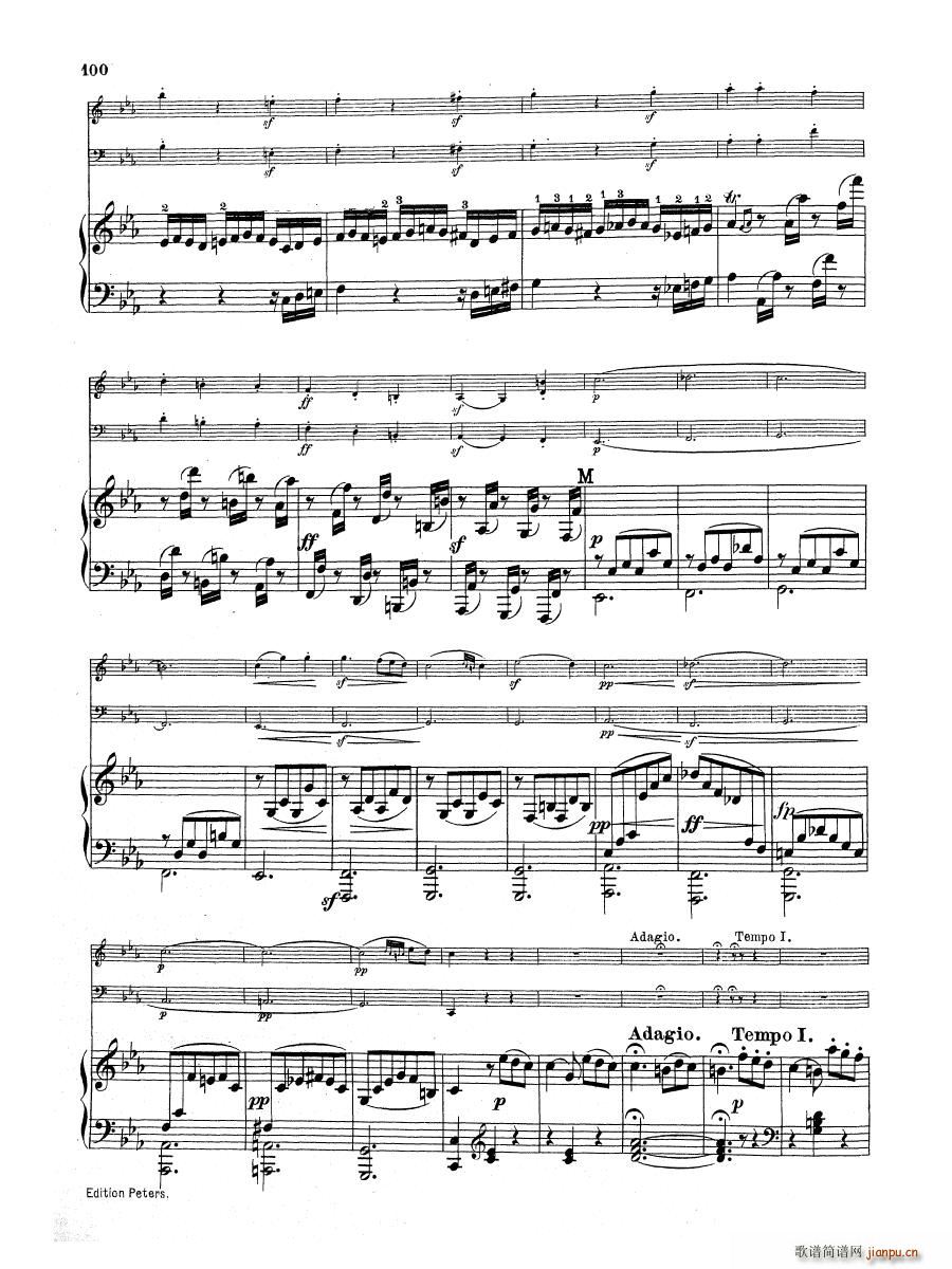 Beethoven op 1 no 3 Piano Trio(钢琴谱)12