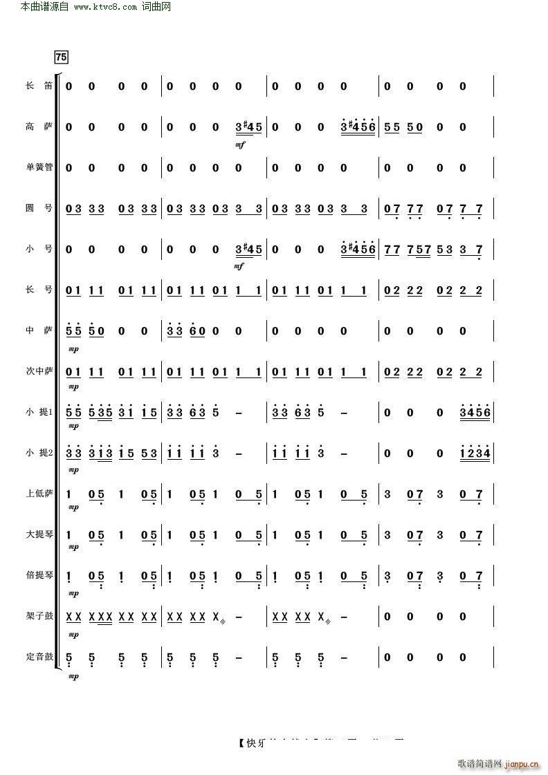 快乐的女战士 管弦乐(总谱)14