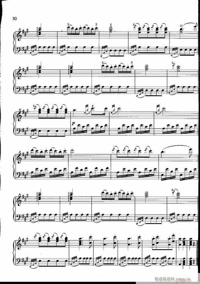 钢琴 不可不弹的世界钢琴名曲100首 五(钢琴谱)31