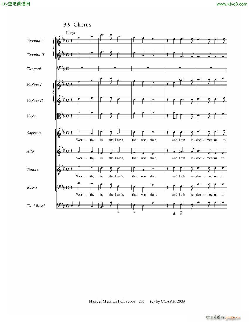 G F Handel Messiah Open Score 七(钢琴谱)24