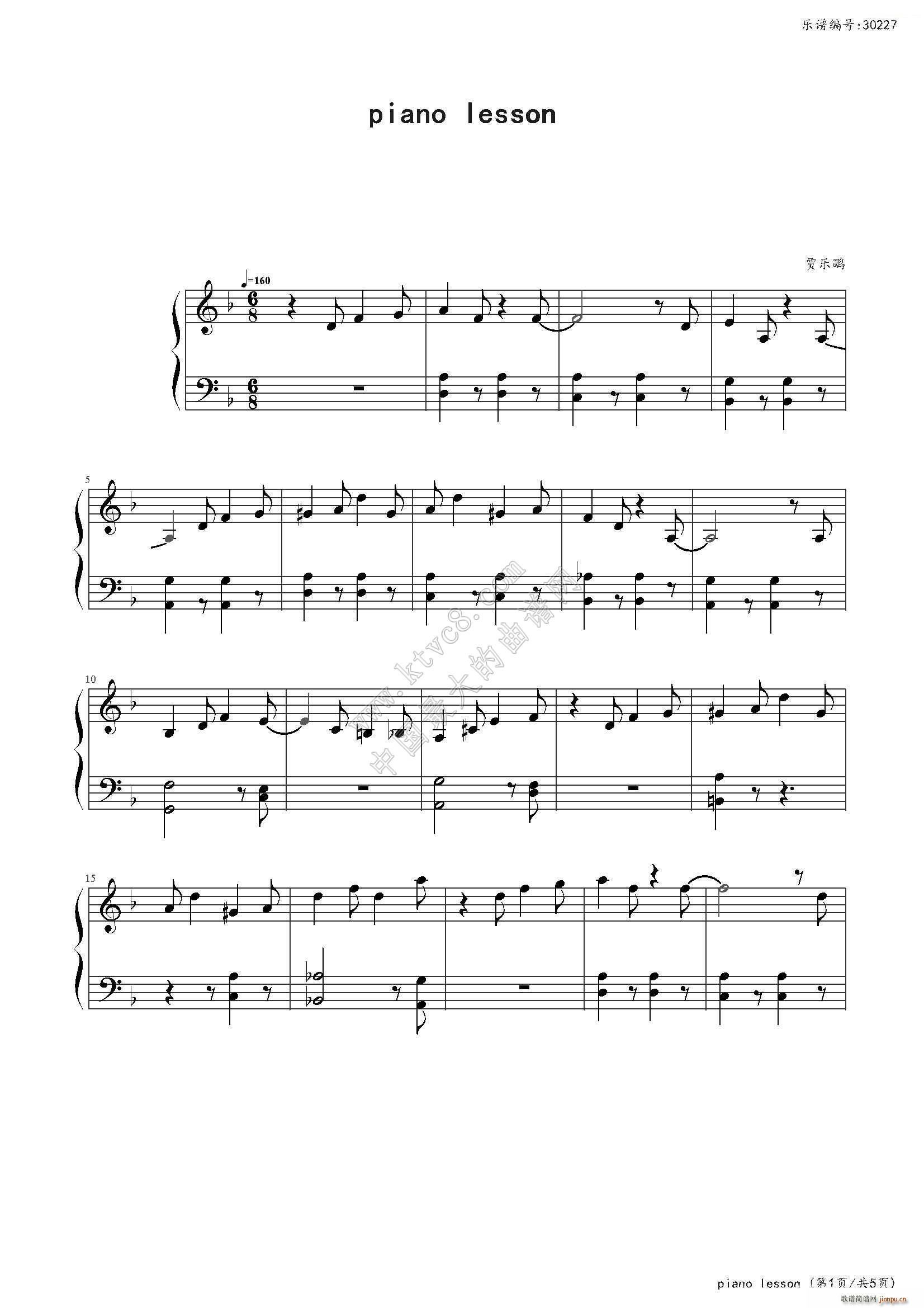 piano lesson(钢琴谱)1