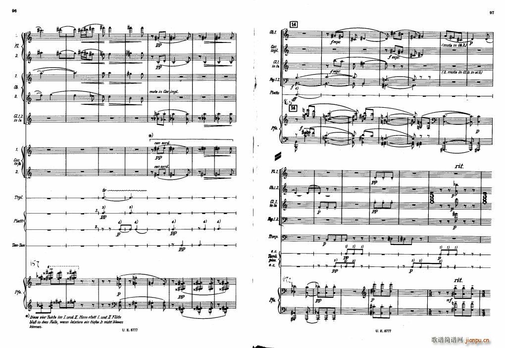 Bartok SZ 83 Piano Concerto No1 Full Score 二(钢琴谱)8