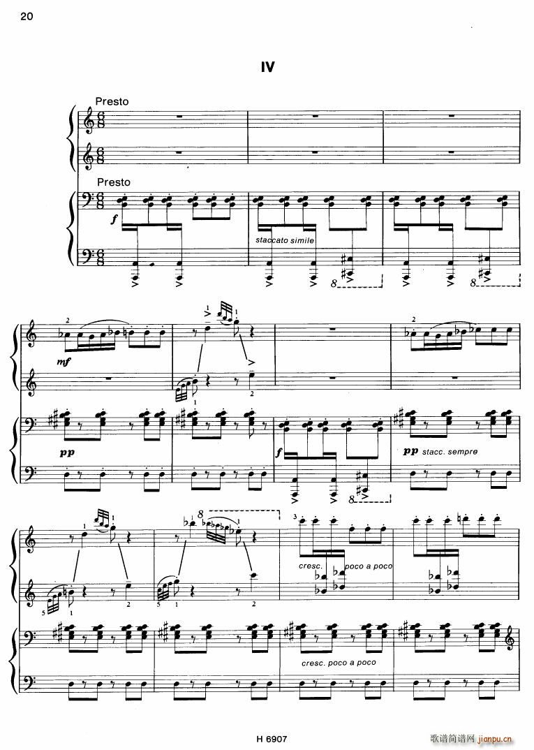 Barton Sonatina for 4 hands(钢琴谱)20