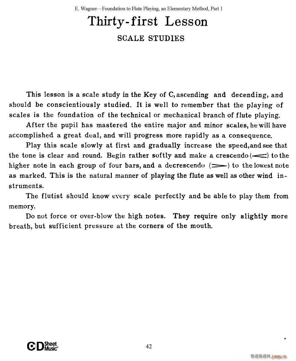 长笛演奏基础教程练习 31 40 长笛(笛箫谱)1