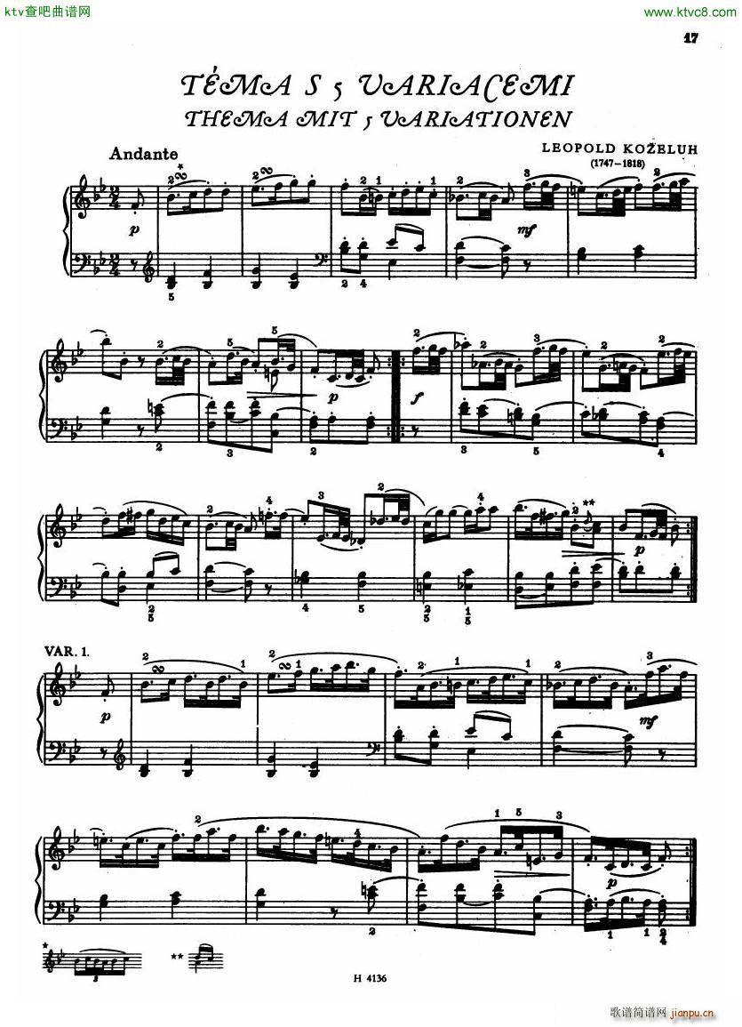 Czech piano variations from 18th century(钢琴谱)15