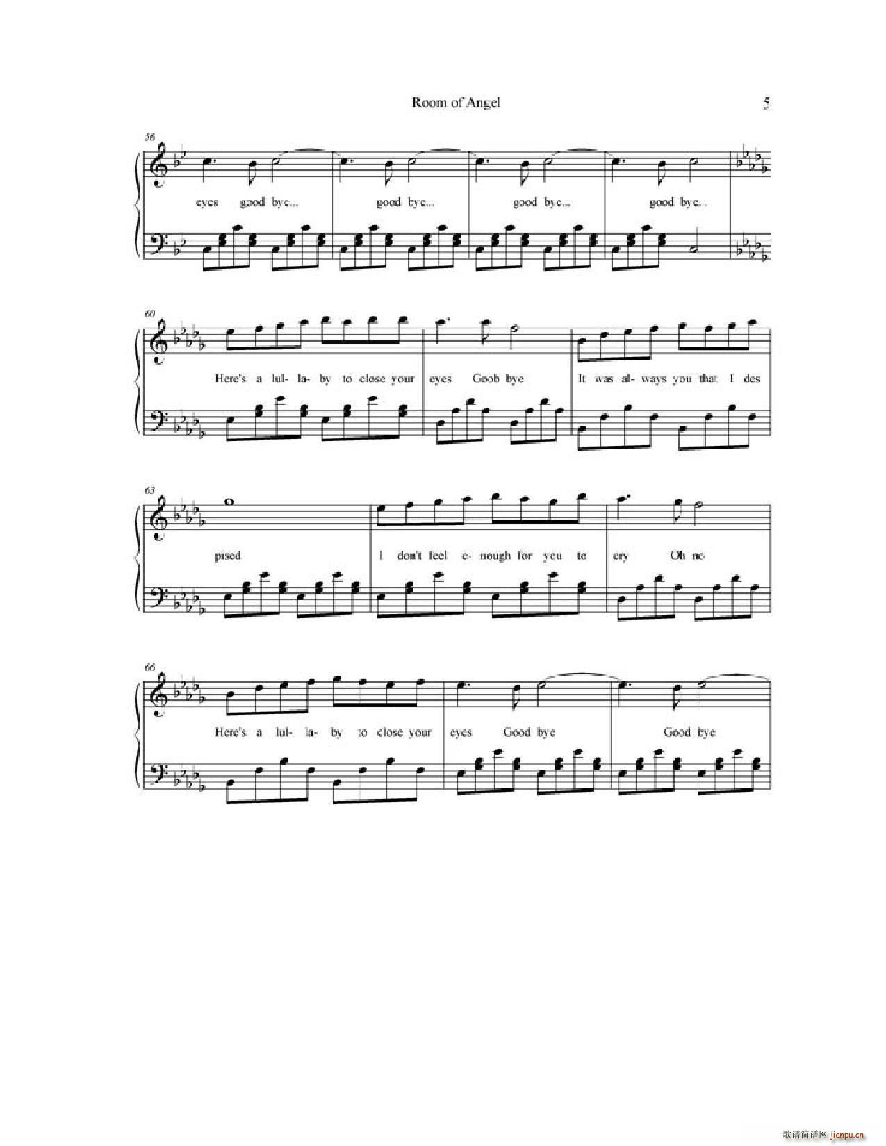 寂静岭 Silent Hill 4 Room of Angel(钢琴谱)5