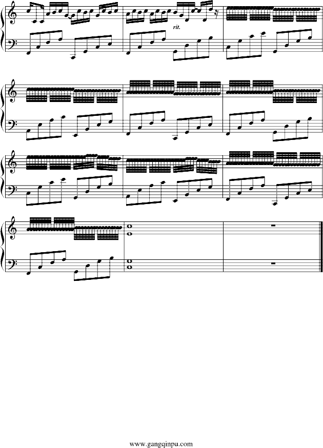 卡农(钢琴谱)6