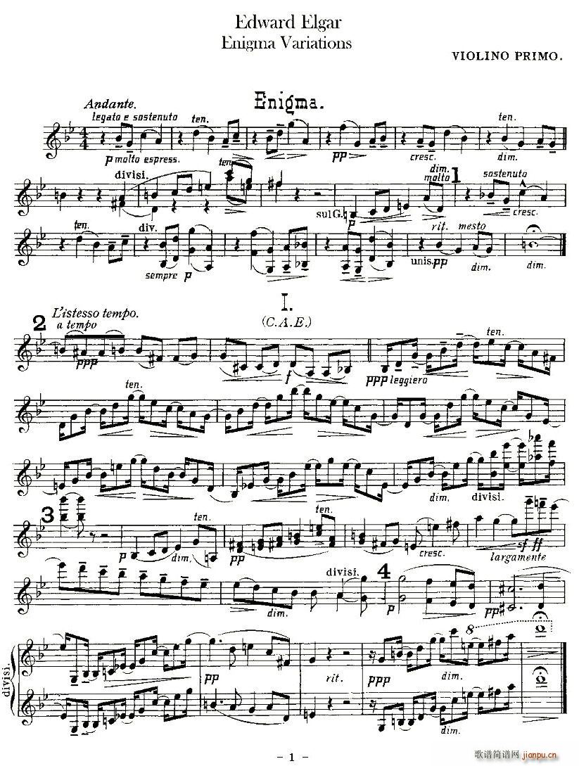 Edward Elgar Enigma Variations(十字及以上)1