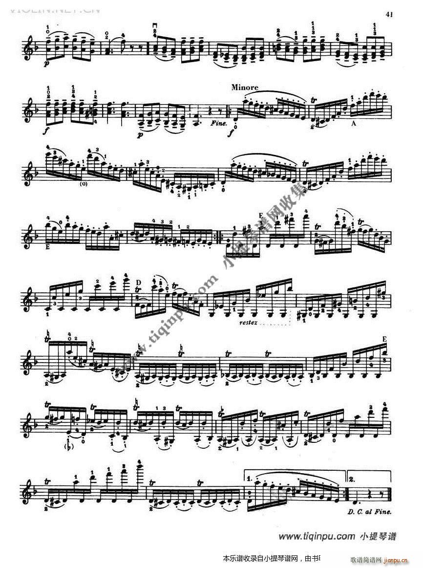 帕格尼尼24首随想曲 18 21首(十字及以上)8