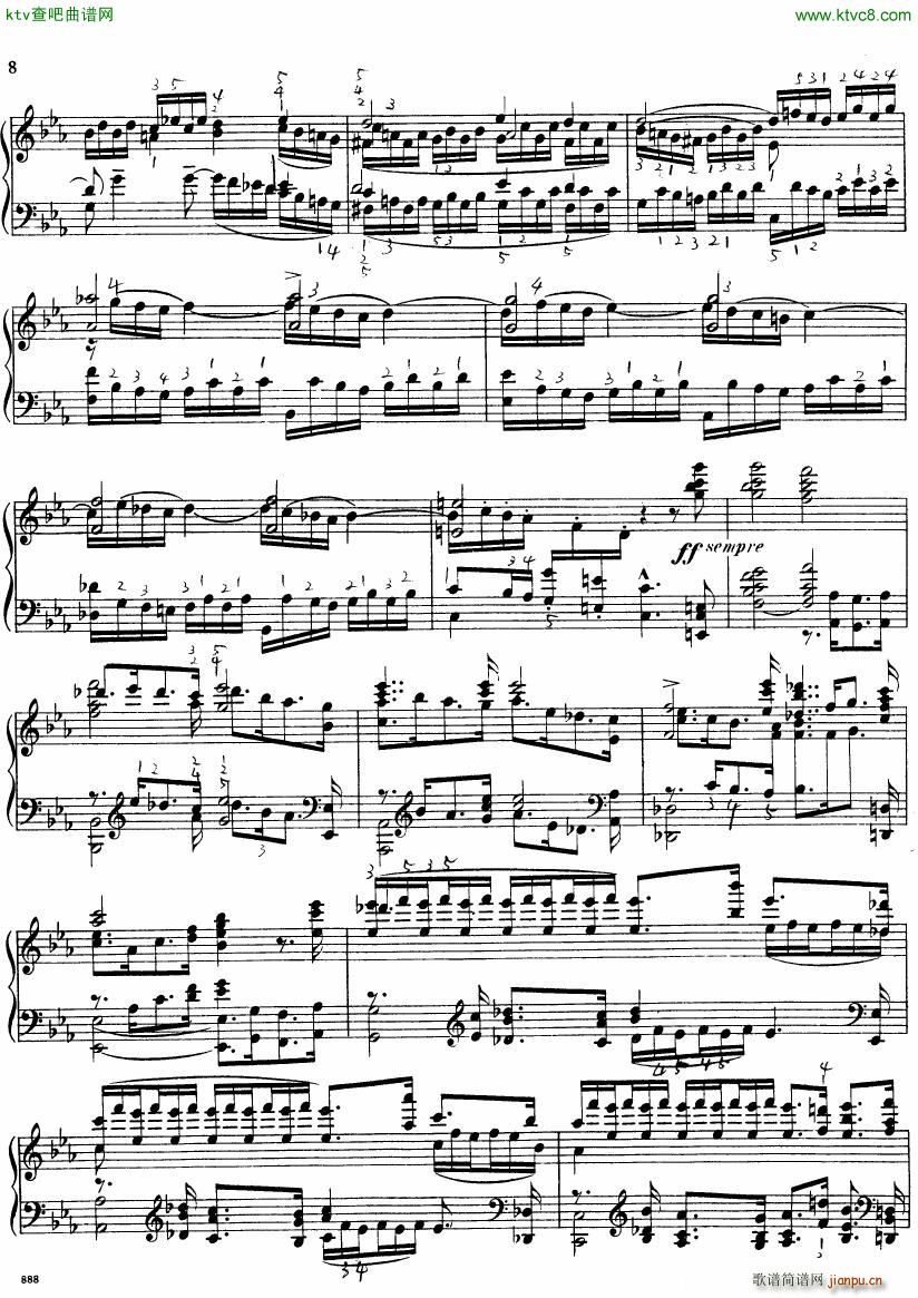 Bach JS BWV 552 Prelude and Fugue in Eb arr Busoni(钢琴谱)8