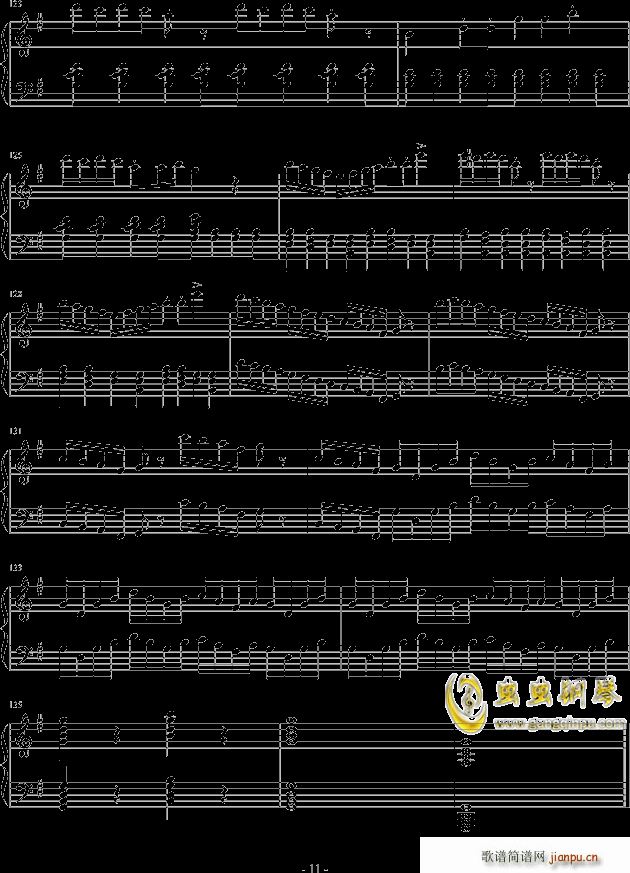 两只老虎变奏曲 儿童歌曲(钢琴谱)11