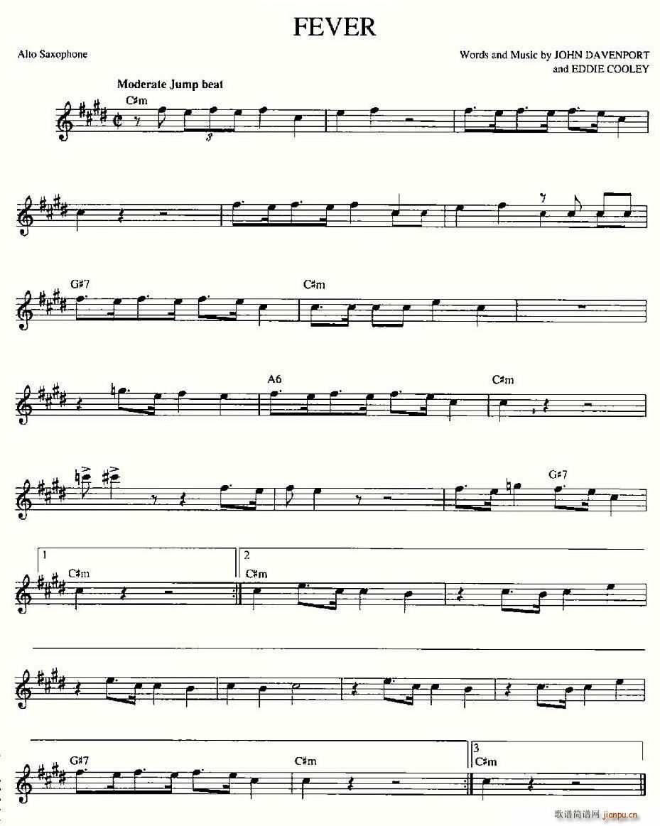 FEVER(五字歌谱)1
