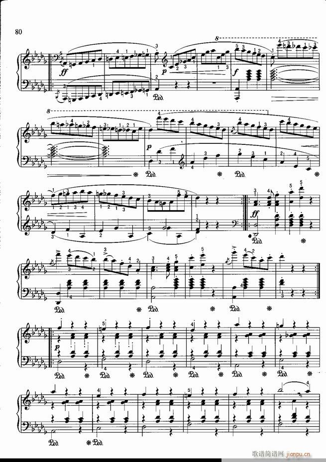 钢琴 不可不弹的世界钢琴名曲100首 五(钢琴谱)81