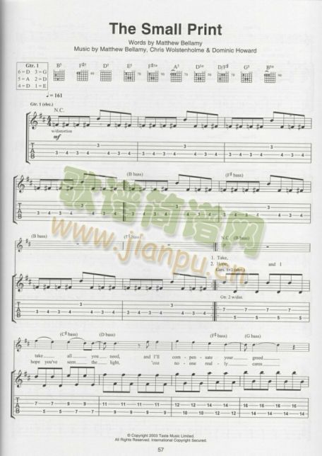 THESMALLPRINT(吉他谱)1