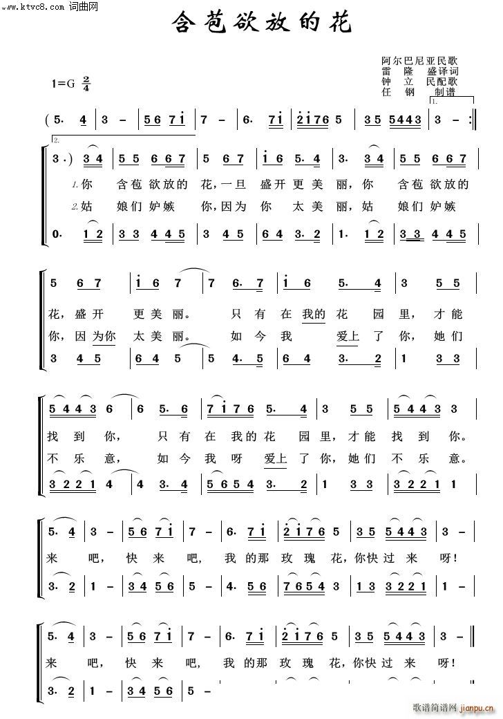 含苞欲放的花 外国歌曲100首(十字及以上)1