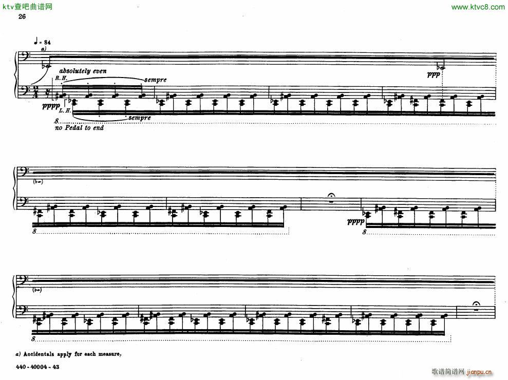 Bolcom 12 etudes for piano(钢琴谱)26