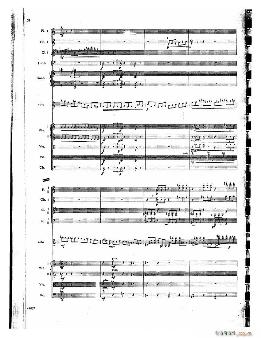 Barber op 14 Violin Concerto Score 二(钢琴谱)17