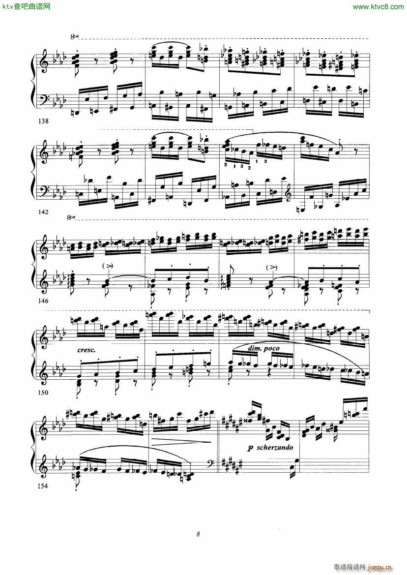 Cadenza for Liszt s Hungarian Rhapsody No 2(钢琴谱)8