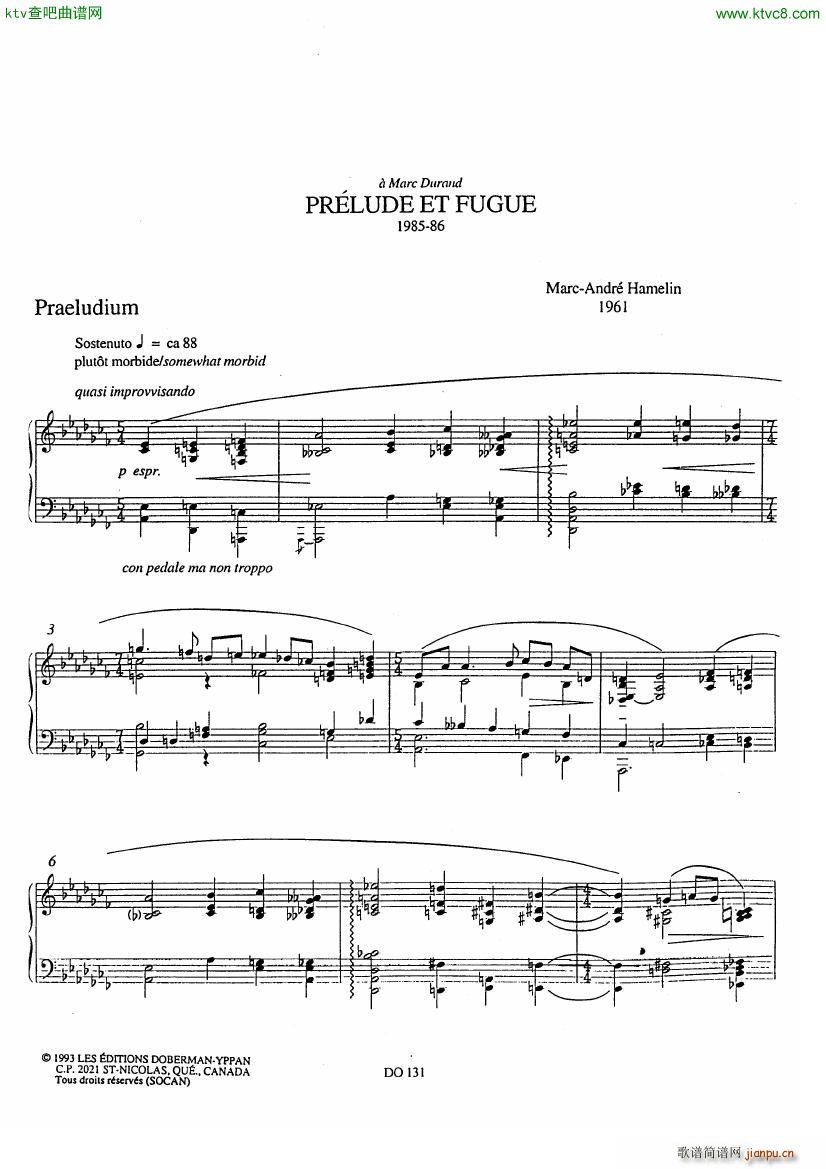 Etude No 12 Prélude et Fugue(钢琴谱)1