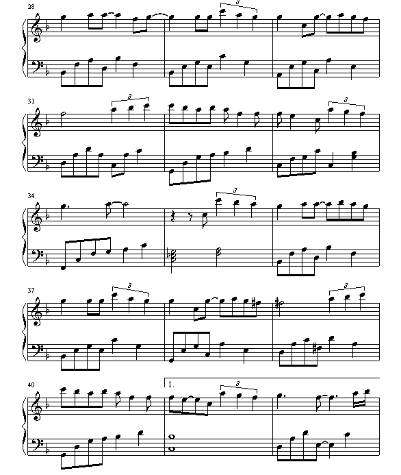 遗失的美好(钢琴谱)3
