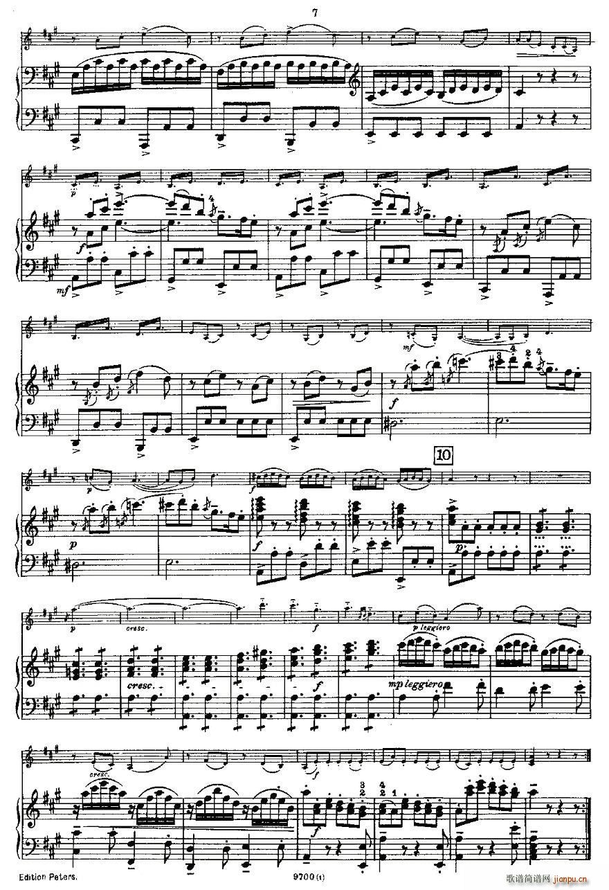 Mozart Violin Sonata No 1 KV 305 第一小提琴奏鸣曲(小提琴谱)7