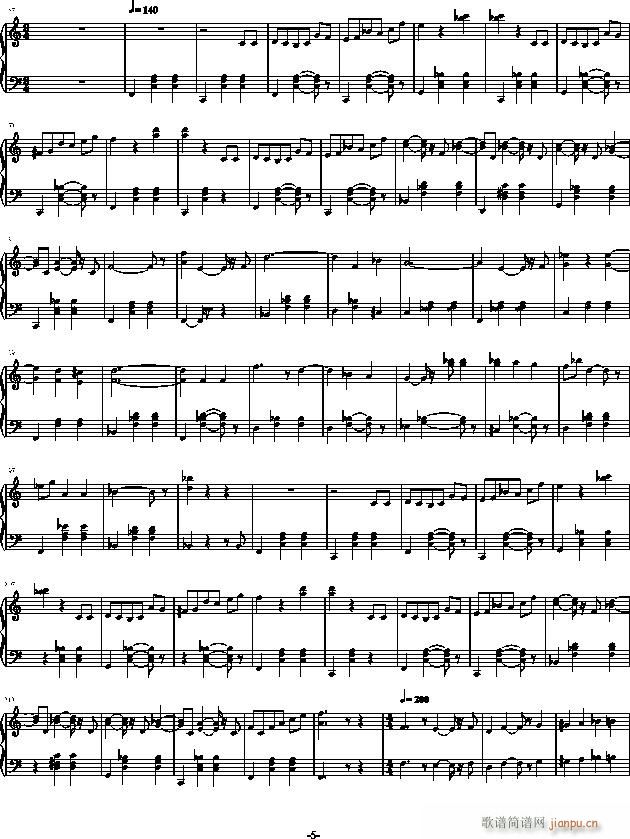 生日快乐变奏曲(钢琴谱)5