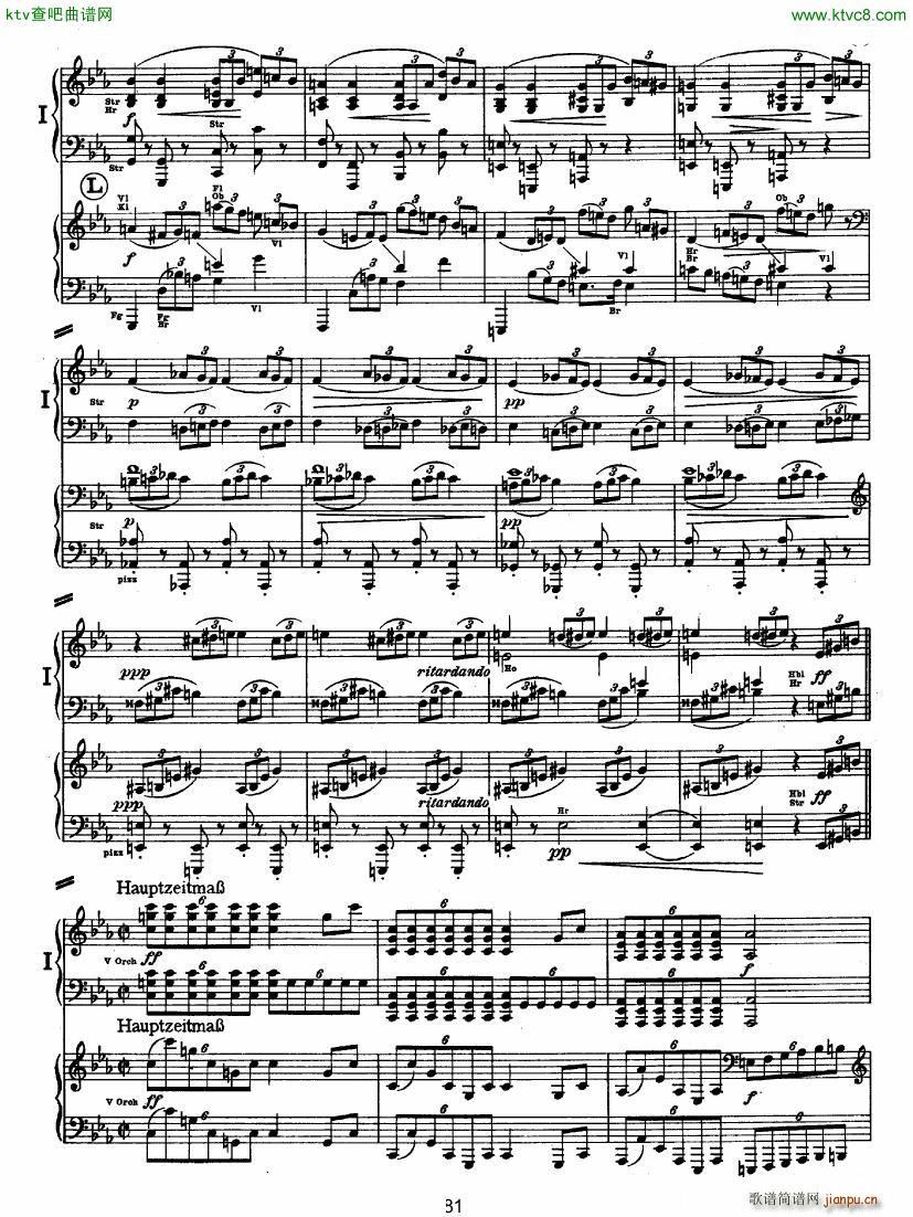 Bruckner Symphony No 4 4 hands arr 二(钢琴谱)30