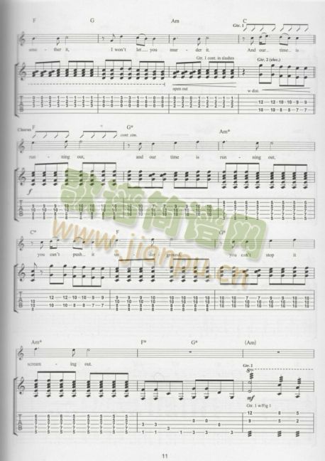 TIMEISRUNNINGOUT(吉他谱)3