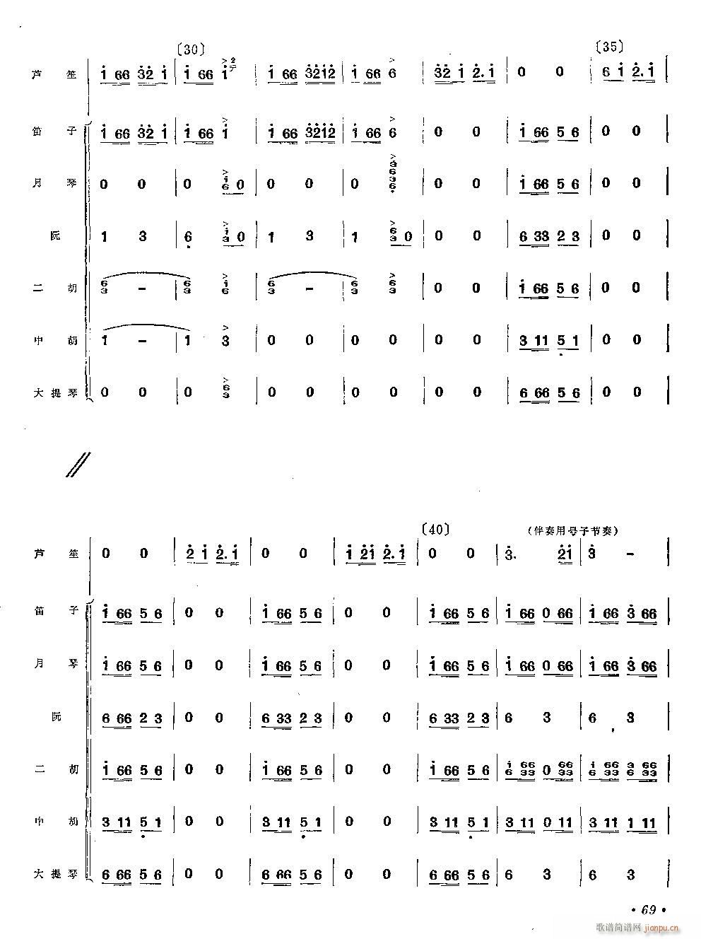 拉山号子 芦笙独奏(笙谱)3