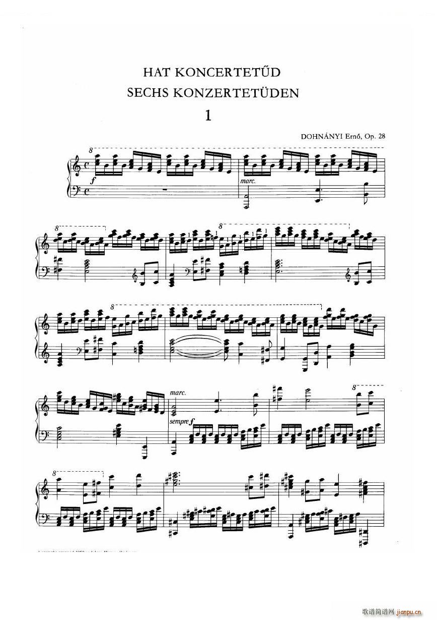 Dohnanyi Etude Op 28 1 1(十字及以上)1