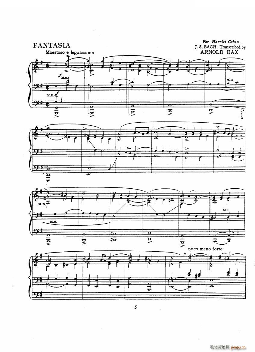 Bach Bax Fantasia Fantasia(十字及以上)1