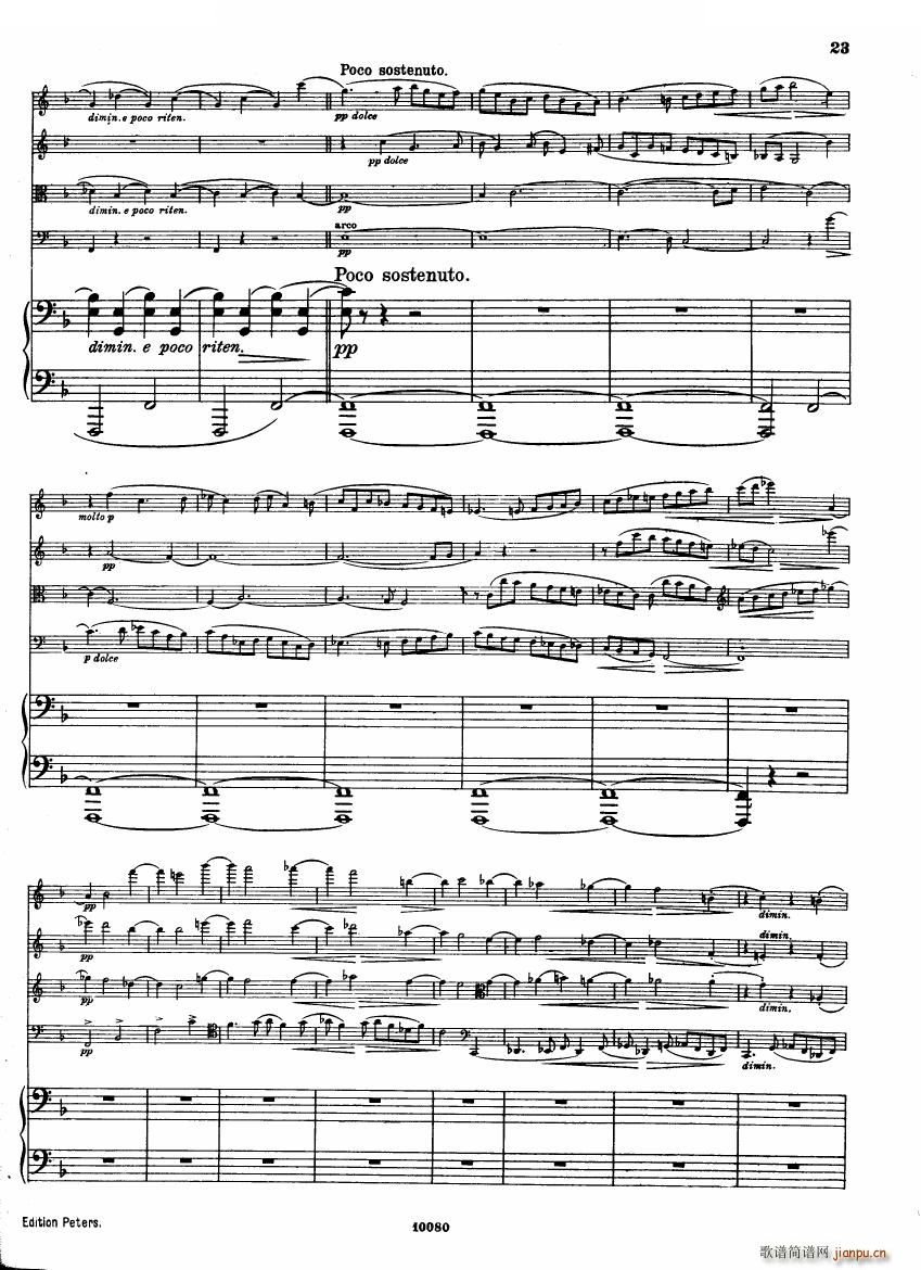 Brahms op 34 Piano Quintet f minor score 一(钢琴谱)22