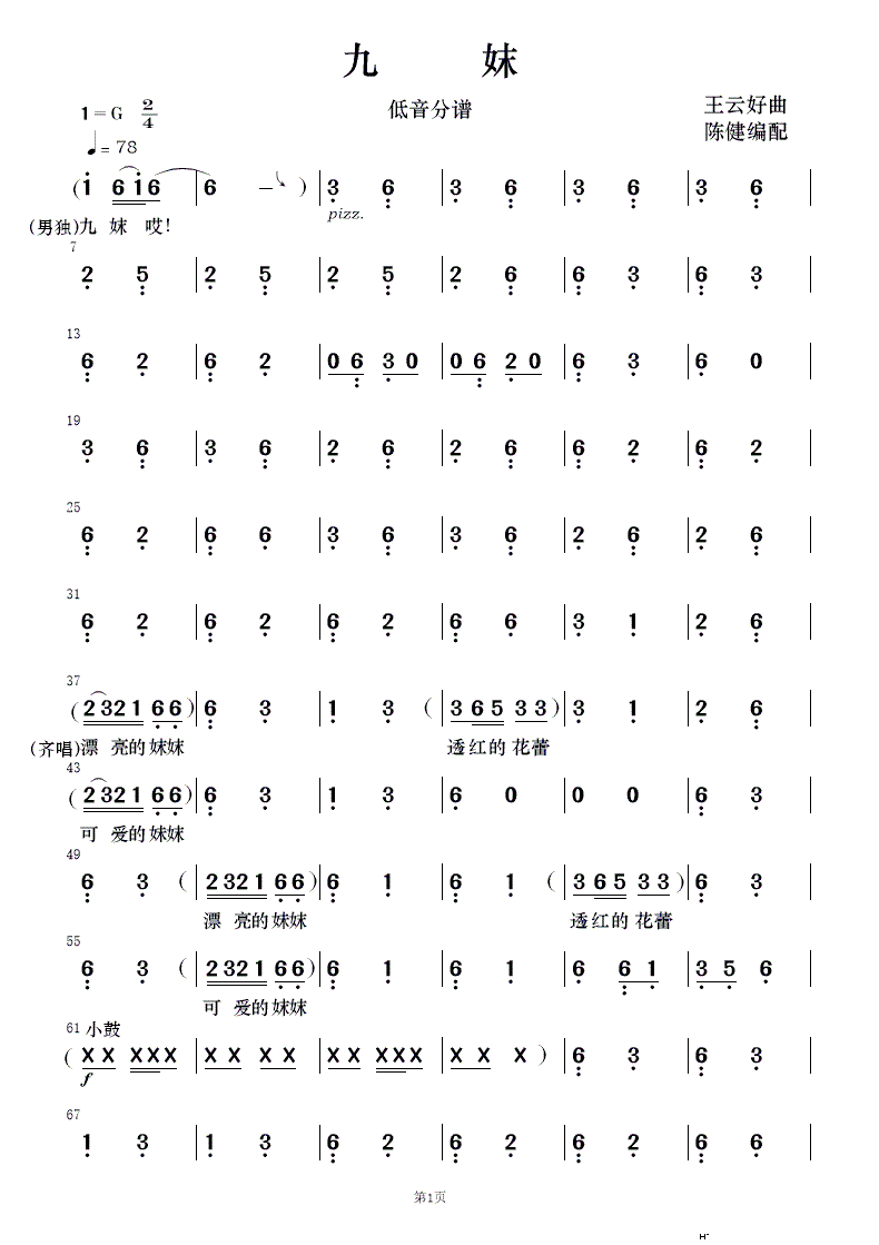 九妹 民乐合奏(总谱)15