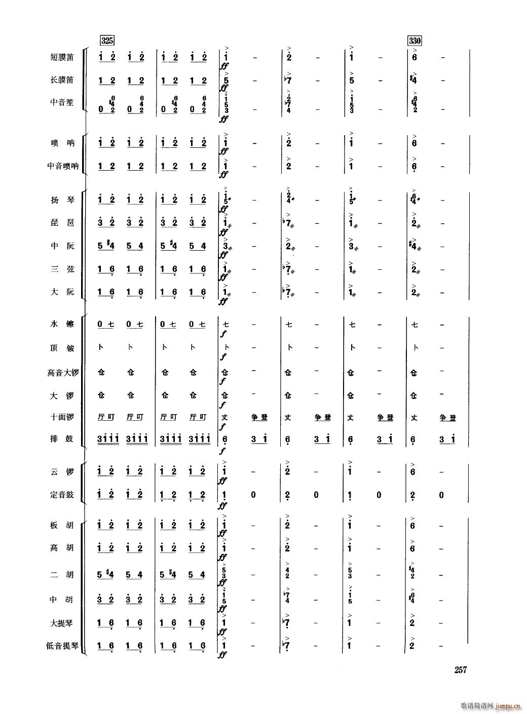 中国民族器乐合奏曲集 251 300(总谱)10