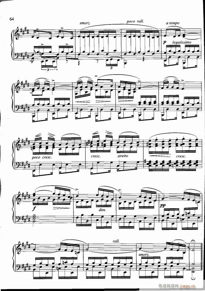 钢琴 不可不弹的世界钢琴名曲100首 五(钢琴谱)65