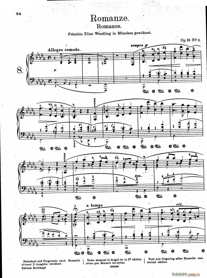 Henselt Piano Solo Album Piano Solo Album(十字及以上)23