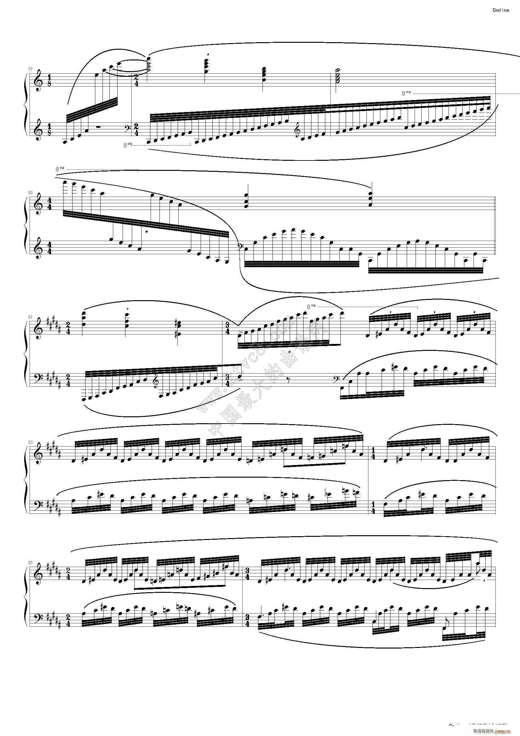 拉威尔 水妖(钢琴谱)10