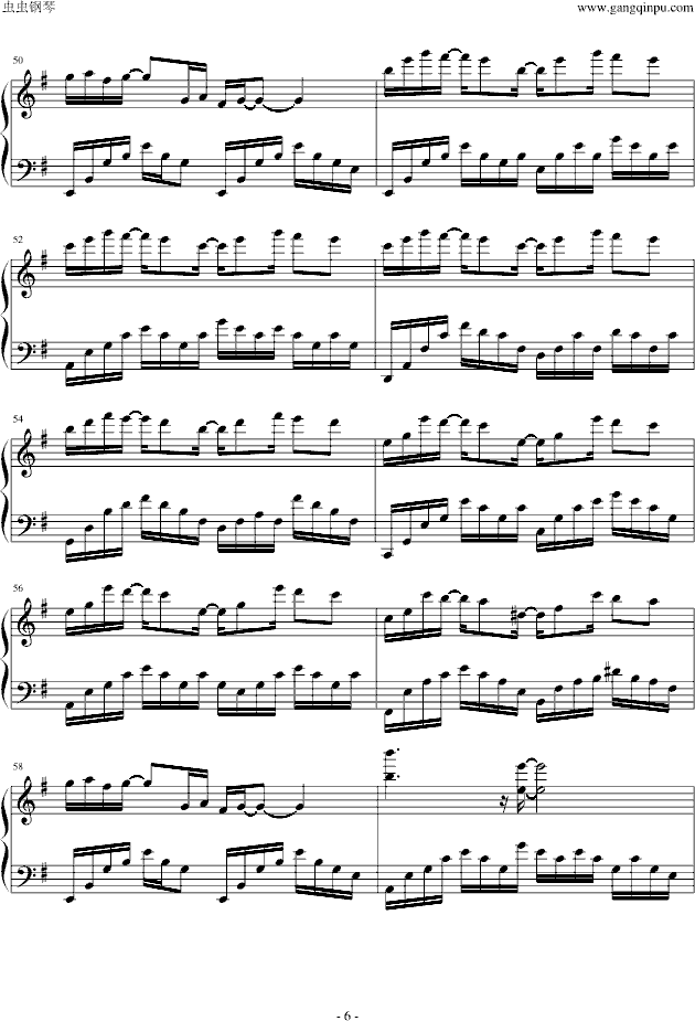 bebu silvette‘s piano （爱情公寓2）(钢琴谱)6