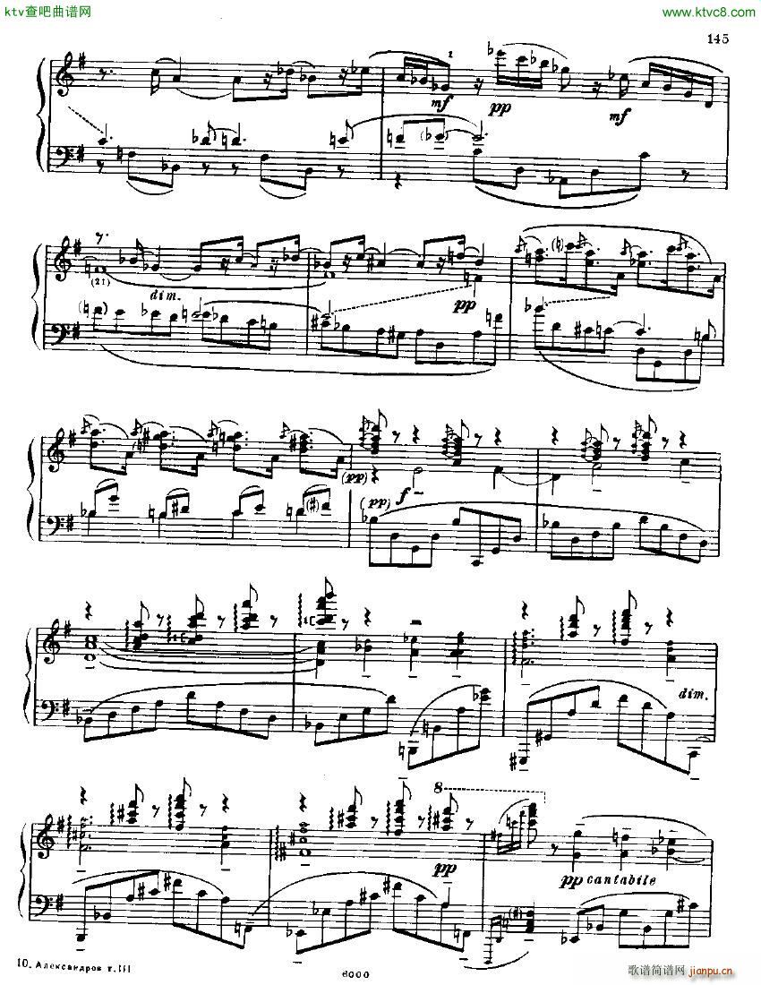 Anatoly Alexandrov Opus 26 Sonata no 6(钢琴谱)8