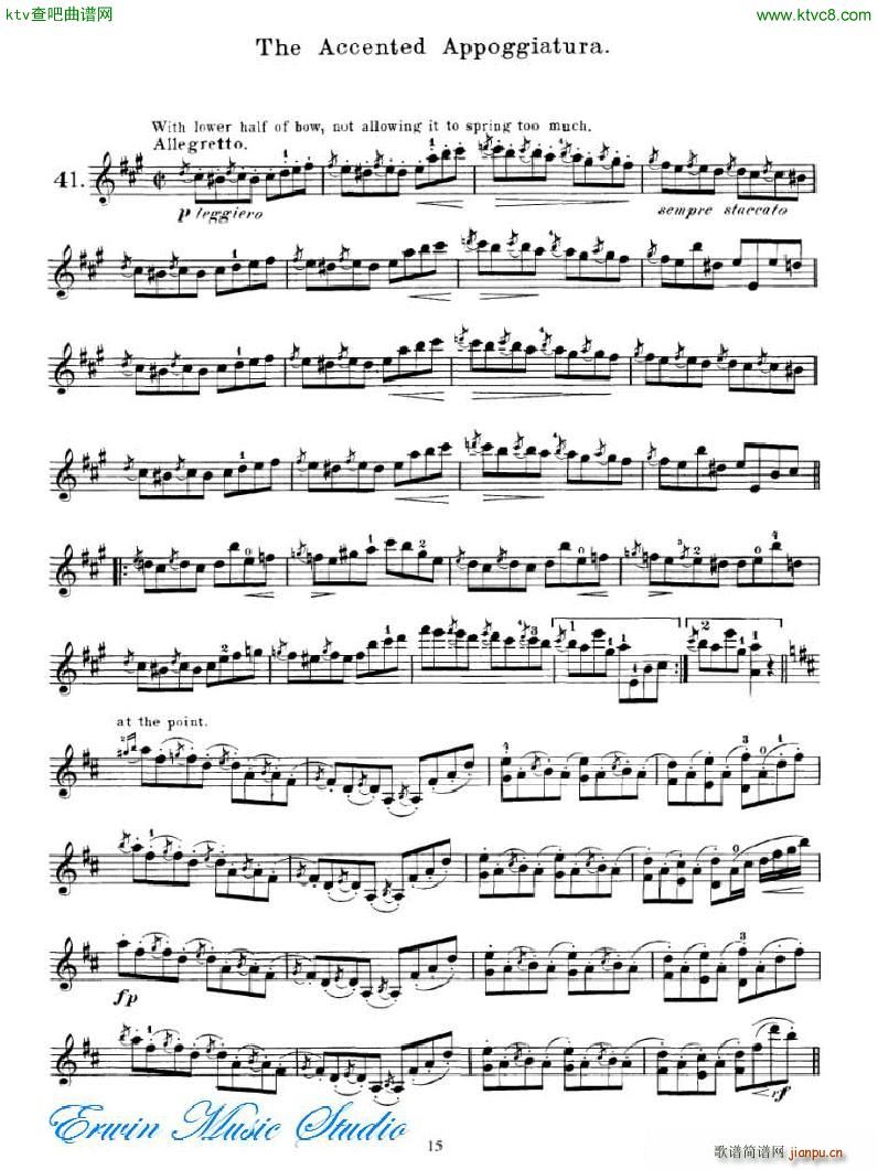 马扎斯 75首渐进式旋律练习 图书2 27首Brilliante 练习1(十字及以上)15