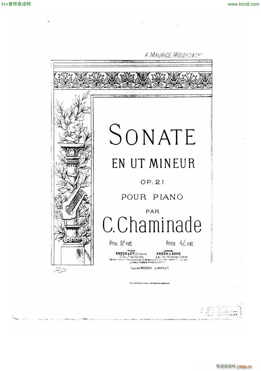 Chaminade 21 PianoSonata(钢琴谱)1