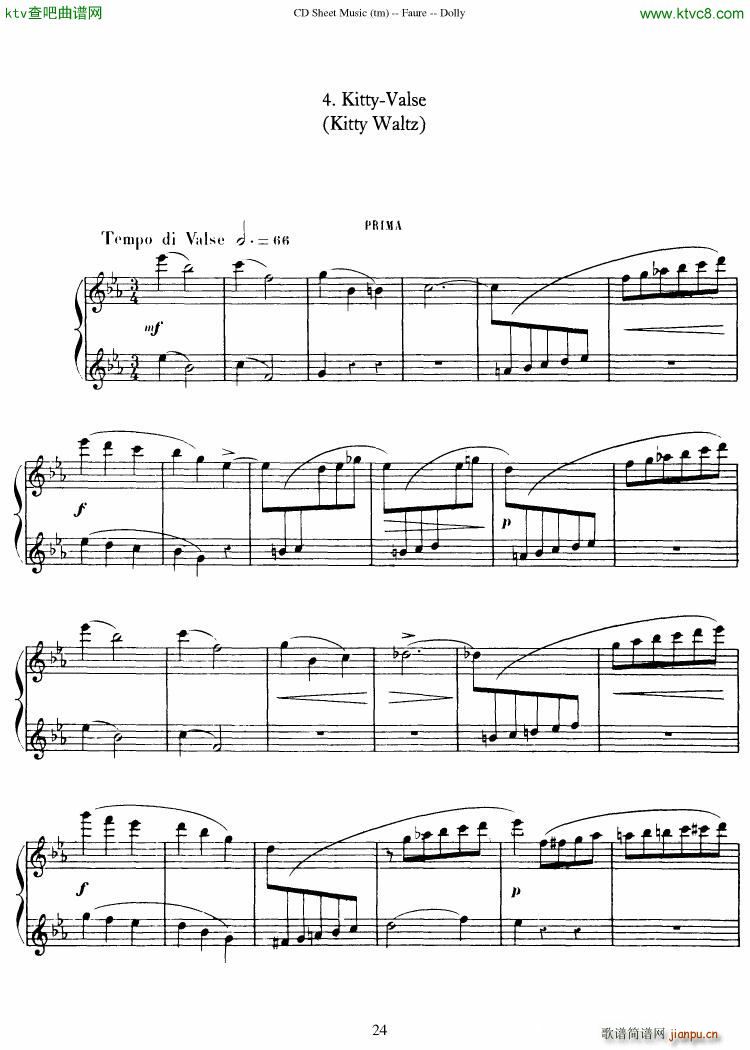 Fauré op 56 Dolly Suite(钢琴谱)25