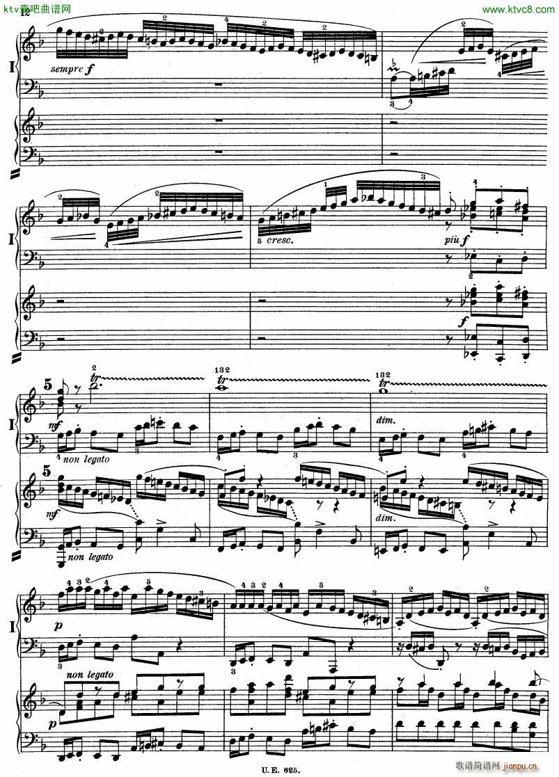 Bach JS BWV 1052 Keyboard Concerto in d ed R ntgen(钢琴谱)12