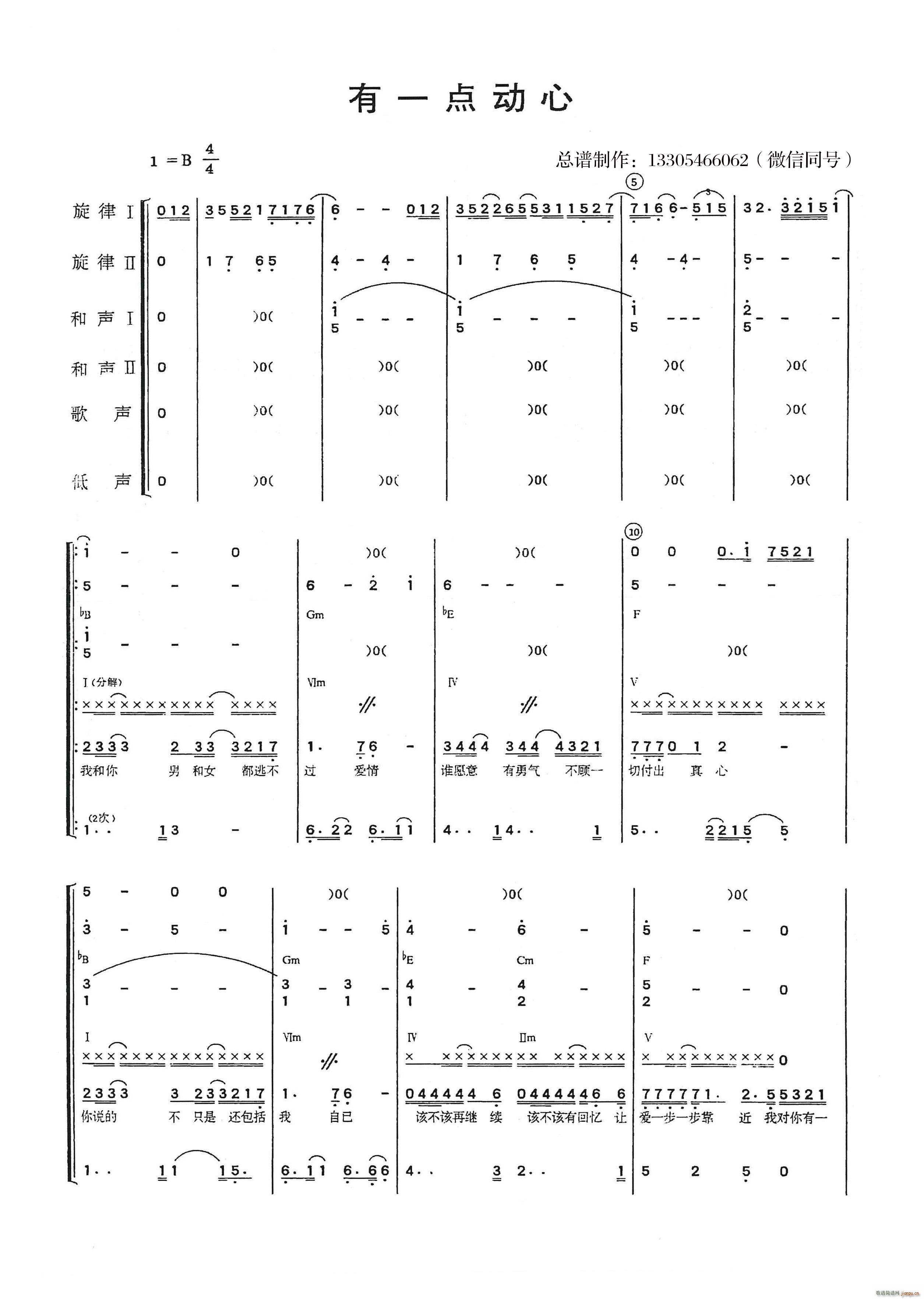 有一点动心 乐队(总谱)1