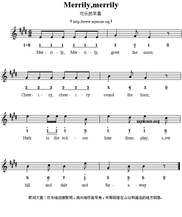 英文儿歌：Merrily,merrily(其他)1