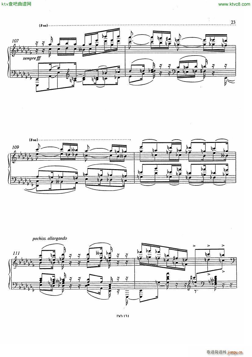 Etude No 12 Prélude et Fugue(钢琴谱)21