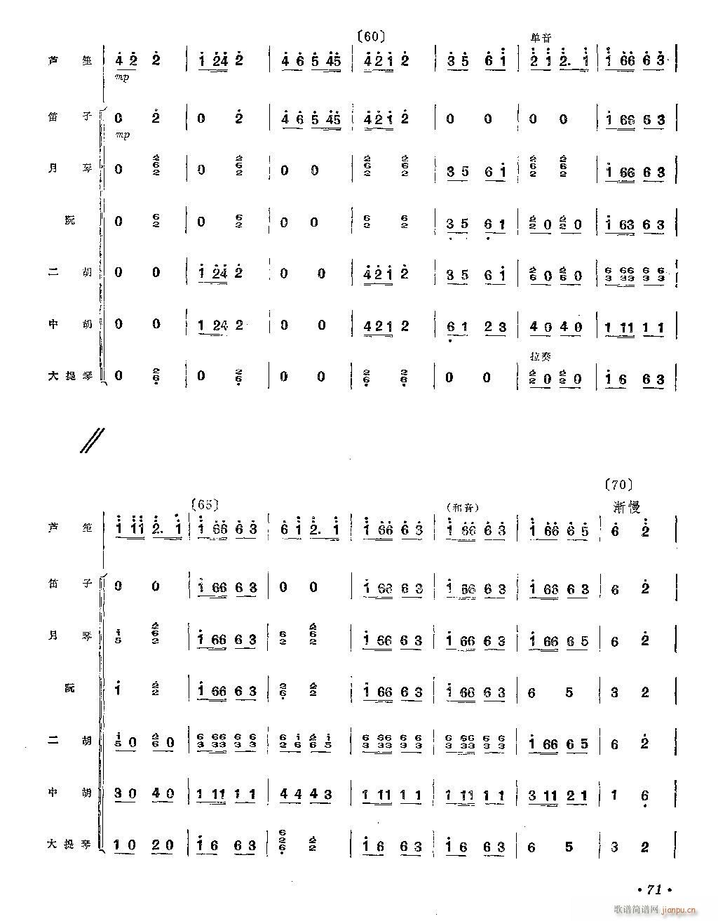 拉山号子 芦笙独奏(笙谱)5